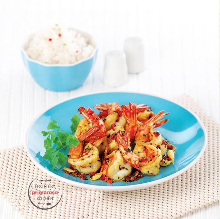 Resep Mustard Seed with Chili Prawns